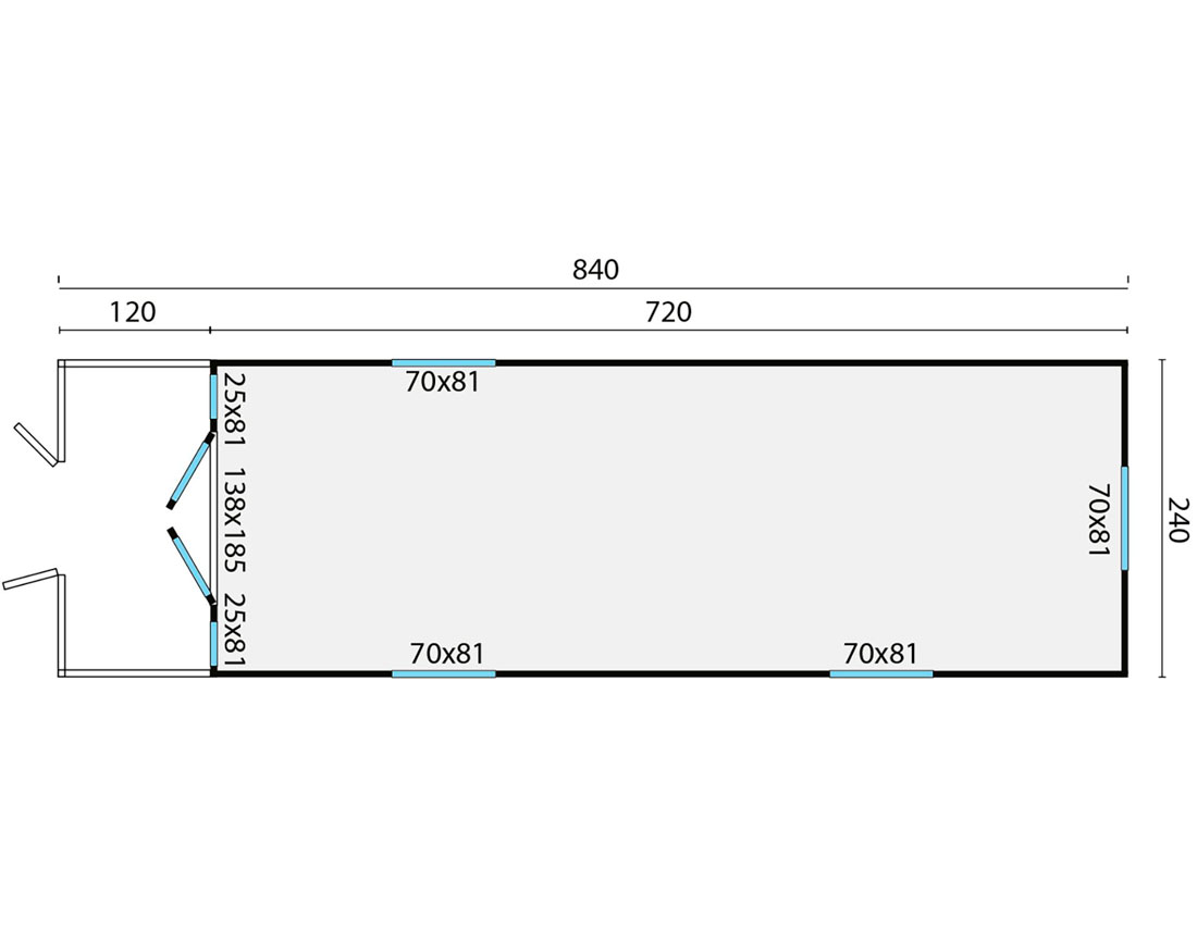 trailerplan met luifel